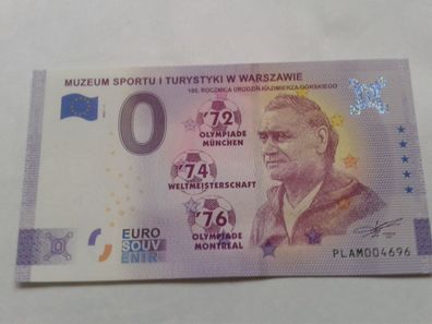 0 euro Schein Souvenirschein Muzeum Sportu I Turystiki Kazimierz Gorski 2021-1