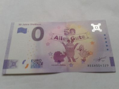 0 euro Schein Souvenirschein 50 Jahre DieMaus 2021-1