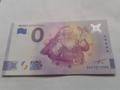0 euro Schein Souvenirschein Merry Christmas Santa Claus Nikolaus 2021-2