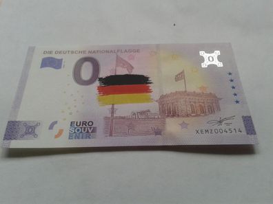 0 euro Schein Souvenirschein Die deutsche Nationalflagge 2020-13 Farbdruck