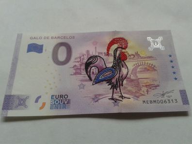 0 euro Schein Souvenirschein Galo de Barcelos 2020-1 Farbdruck