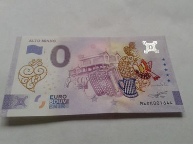 0 euro Schein Souvenirschein Alto Minho 2021-1 Farbdruck