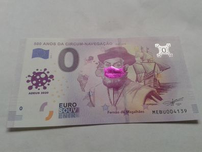 0 euro Schein Souvenirschein 500 Anos da Circum Navegacao 2019-1 Farbdruck