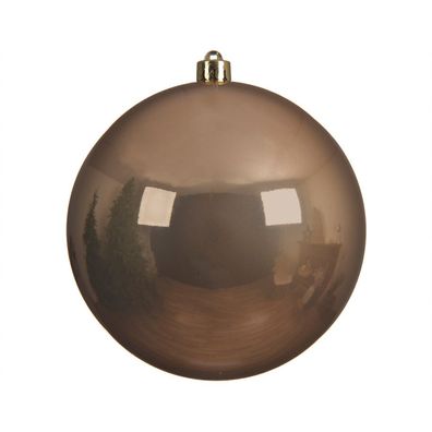 Kugel XXL kamelbraun matt, bruchfest - Weihnachtkugel, Christbaumkugel XXL - 200 mm
