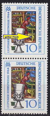 Germany DDR [1964] MiNr 1052 F10, 2er ( * */ mnh ) [01] Plattenfehler
