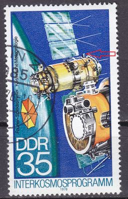 Germany DDR [1978] MiNr 2312 F2 ( O/ used ) Raumfahrt Plattenfehler