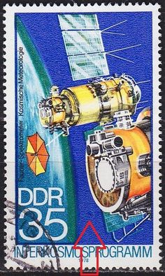 Germany DDR [1978] MiNr 2312 F23 ( OO/ used ) Raumfahrt Plattenfehler