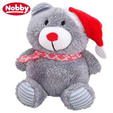 Nobby XMAS Plüsch Hundespielzeug - Weihnachtsbär 20 cm - Bärchen Spielzeug Hund
