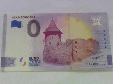 Null euro Schein 0 euro Schein Souvenirschein Hrad Somoska 2021-1