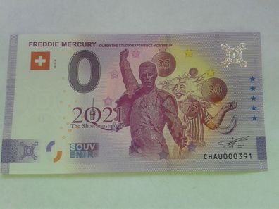 Null euro Schein 0 euro Schein Souvenirschein Freddie Mercury Queen 2021-4