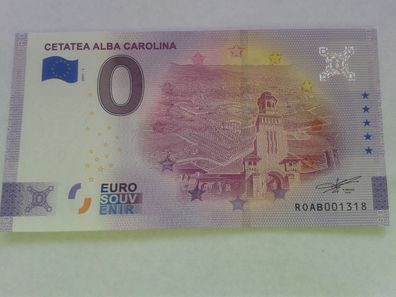 Null euro Schein 0 euro Schein Souvenirschein Cetatea Alba Carolina 2021-1