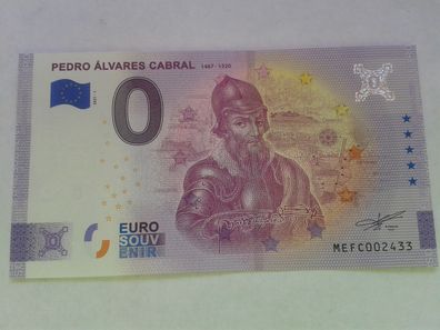 Null euro Schein 0 euro Schein Souvenirschein Pedro Alvares Cabral 2021-1