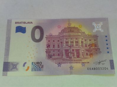 Null euro Schein 0 euro Schein Souvenirschein Bratislava 2020-3