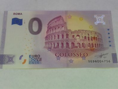 Null euro Schein 0 euro Schein Souvenirschein Roma Colosseo Kolosseum 2021-65