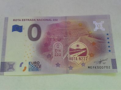 Null euro Schein 0 euro Schein Souvenirschein Rota Estrada Nacional 222 2021-1