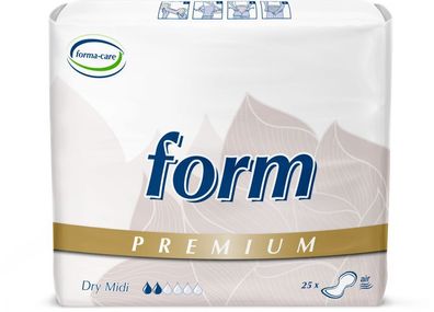 100 forma-care Premium Dry form - Inkontinenzeinlagen - latexfrei - midi