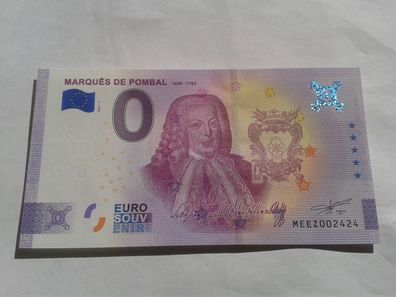Null euro Schein 0 euro Schein Souvenirschein Marques de Pombal 2021-1