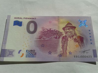 Null euro Schein 0 euro Schein Souvenirschein Goral Pieninsky 2021-2