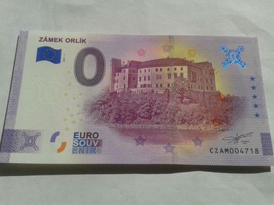 Null euro Schein 0 euro Schein Souvenirschein Zamek Orlik 2021-1