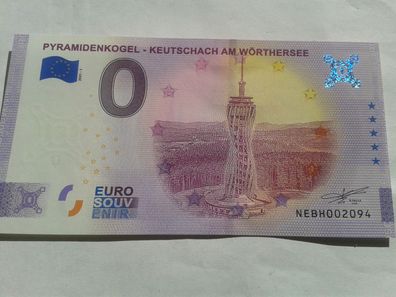 Null euro Schein 0 euro Schein Souvenirschein Pyramidenkogel Keutschach 2021-1