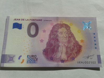 Null euro Schein 0 euro Schein Souvenirschein Jean de la Fontaine 2021-8
