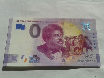 Null euro Schein 0 euro Schein Souvenirschein Alexandre Dumas 2021-9