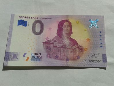 Null euro Schein 0 euro Schein Souvenirschein George Sand 2021-10