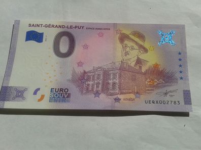 Null euro Schein 0 euro Schein Souvenirschein Saint-Gerand-Le-Puy 2021-2
