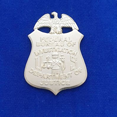 FBI Badge ohne Politur ( US Federal police badge / Polizeimarke )