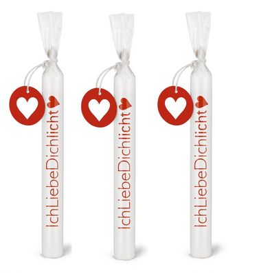 Wünschelicht "ich liebe dich licht" Kerzenset 3er Set - Bulla Design