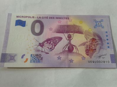 0 euro Schein Eurosouvenirschein Billet Micropolis La Cité des insectes 2021-1