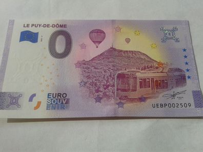 0 euro Schein Eurosouvenirschein Billet Le Puy de dome 2021-6