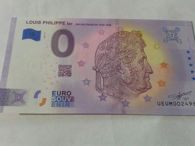 0 euro Schein Eurosouvenirschein Billet Louis Philippe Ier 2021-6