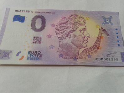 0 euro Schein Eurosouvenirschein Billet Charles X roi de france 2021-4