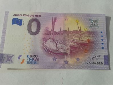 0 euro Schein Eurosouvenirschein Billet Argelès sur mer 2021-2