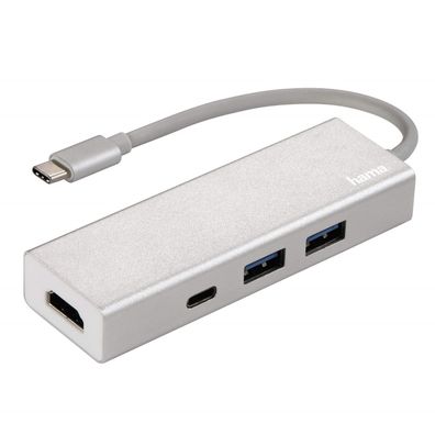 Hama USBC USBHub 1:3 + HDMI auf USB Adapter TypeC 3.1 Monitor TV Beamer PC