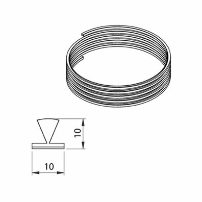 Rollladen Bürstendichtung für Rolladenkasten Abdichtung 10x10mm Selbstklebend