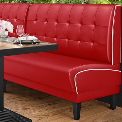 DINER 1 | Dinerbank | B: H 180 x 103 cm | Chesterfield NO Button | Rot | Leder | Amer