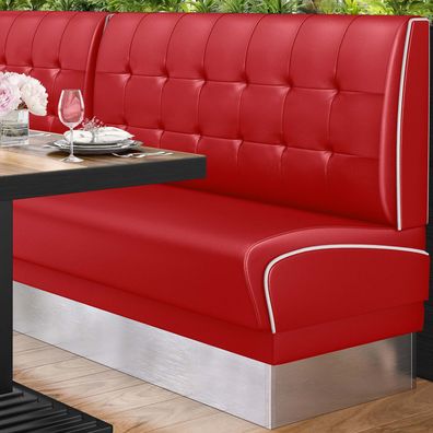 DINER 3 | Dinerbank | B: H 180 x 103 cm | Chesterfield NO Button | Rot | Leder | Amer