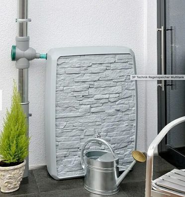 Wandtank 250 L Grau - Regenwassertank Regentank Regentonne Wassertonne Regenspeicher