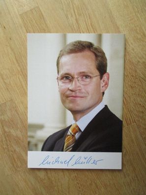 Landesvorsitzender Berlin SPD Michael Müller - handsigniertes Autogramm!!!