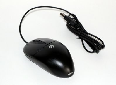 HP Computer Maus USB Kabel Kabelgebunden Optisch Schwarz mit Scrollrad Top
