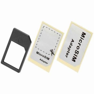Micro SIM Karten Adapter mit Schneide Schablone zuschneiden auf anpassen Handy