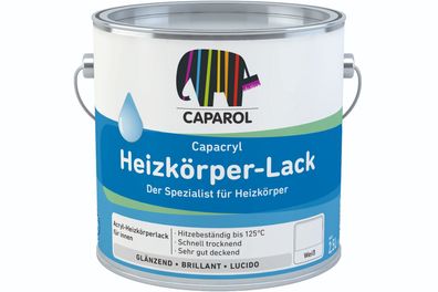 Caparol Capacryl Heizkörper-Lack 2,5 Liter weiß