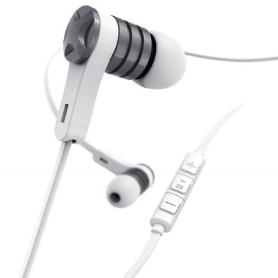 Hama InEar Headset 3,5mm Klinke Alu Ohrhörer Kopfhörer Mikrofon Fernbedienung