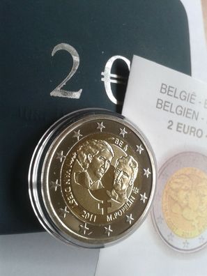 Original 2 euro 2011 PP Belgien Frauentag in Schatulle und Zertifikat