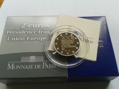 Original 2 euro 2008 PP Frankreich EU Ratspräsidentschaft - RAR