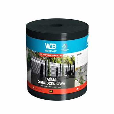 WDB Plast Sichtschutzband Zaunblende PVC Premium Line 190mm in 26m Länge
