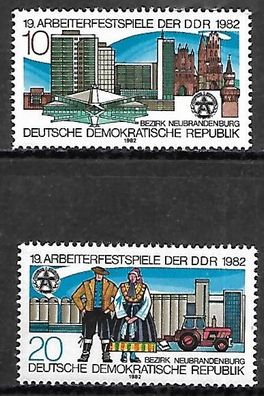 DDR postfrisch Michel-Nummer 2706-2707