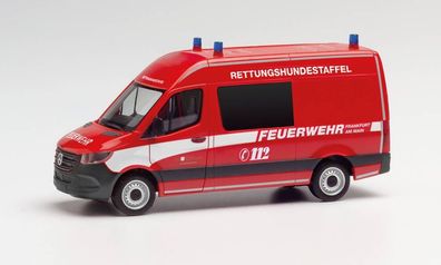 Herpa 096881| MB Sprinter `18 Halbbus „FW Frankfurt/ Rettungshundestaffel| 1:87